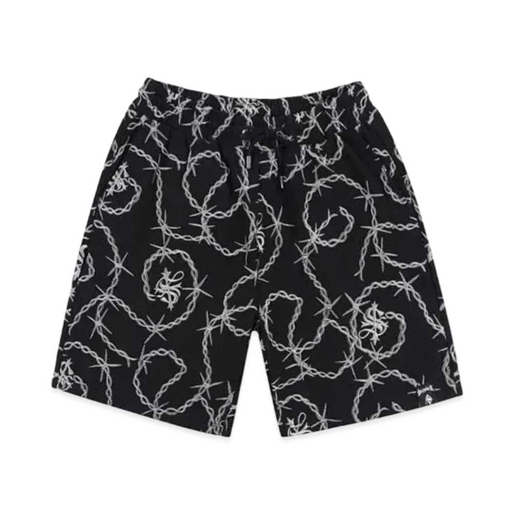 SUPPLIER Cross Chain Embroidery Shorts "Black"