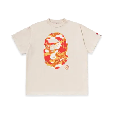 A BATHING APE x EMOTIONALLY UNAVAILABLE Ape Head Tee "Ivory"