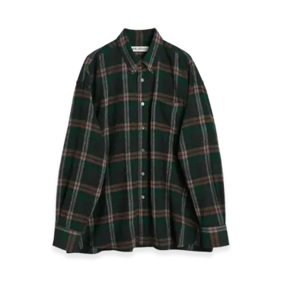 OUR LEGACY Borrowed BD Shirt "Green Pub Check"