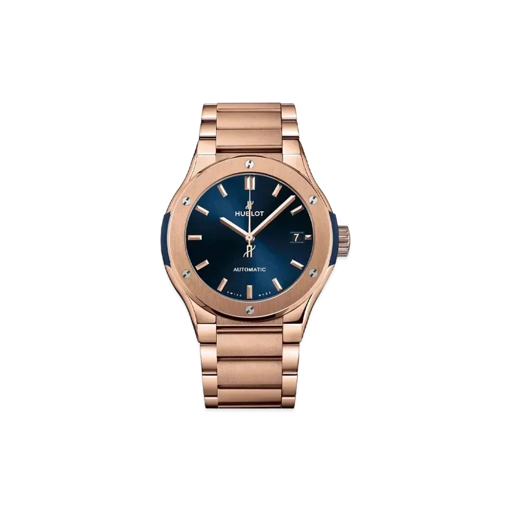 HUBLOT Classic Fusion Blue King Gold Bracelet 42mm