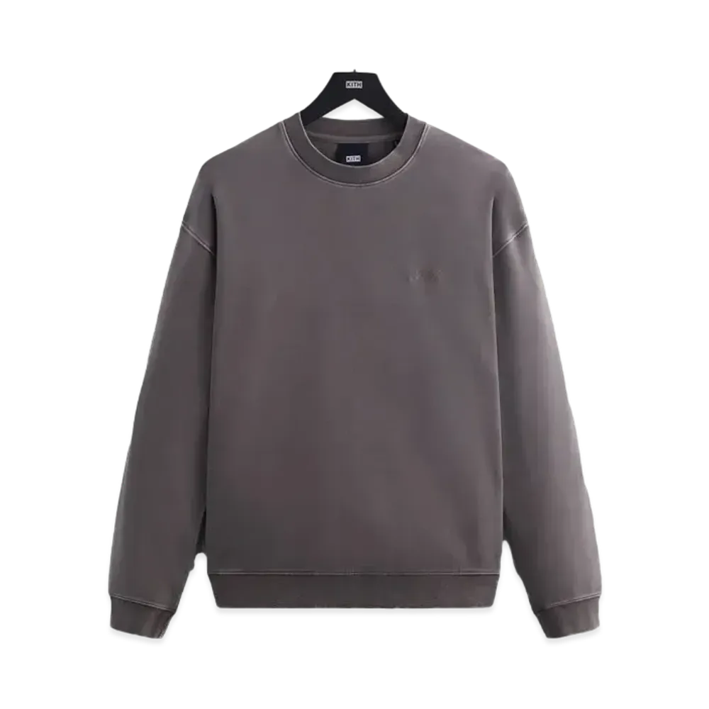 Kith Crystal Wash Interlock Vintage Crewneck "Thunder"
