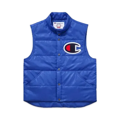 Supreme x Champion Puffy Vest "Blue"