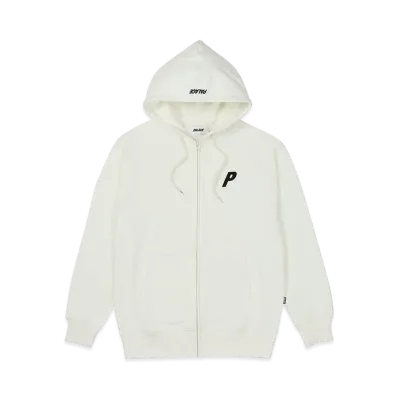 PALACE Felt P Zip Hood "White"