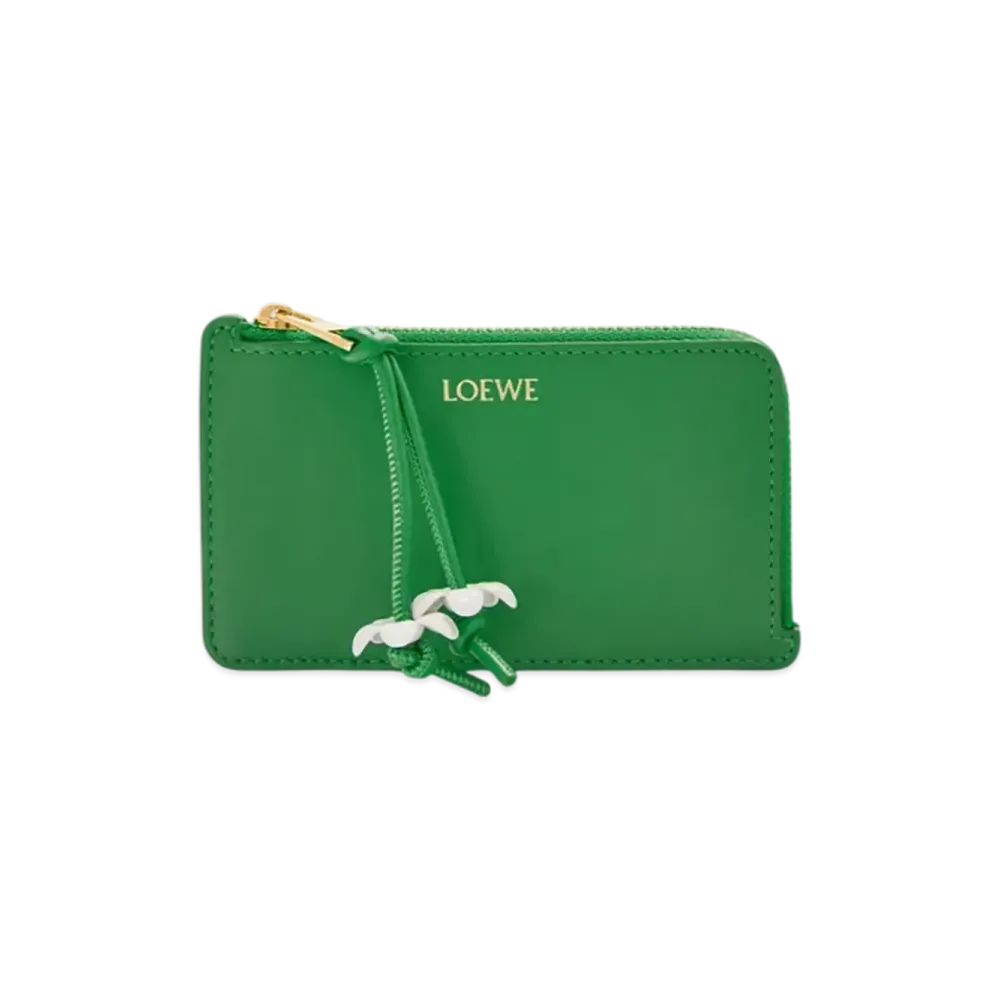 LOEWE Coin Card Holder "Tropical Green/White"