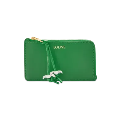 LOEWE Coin Card Holder "Tropical Green/White"