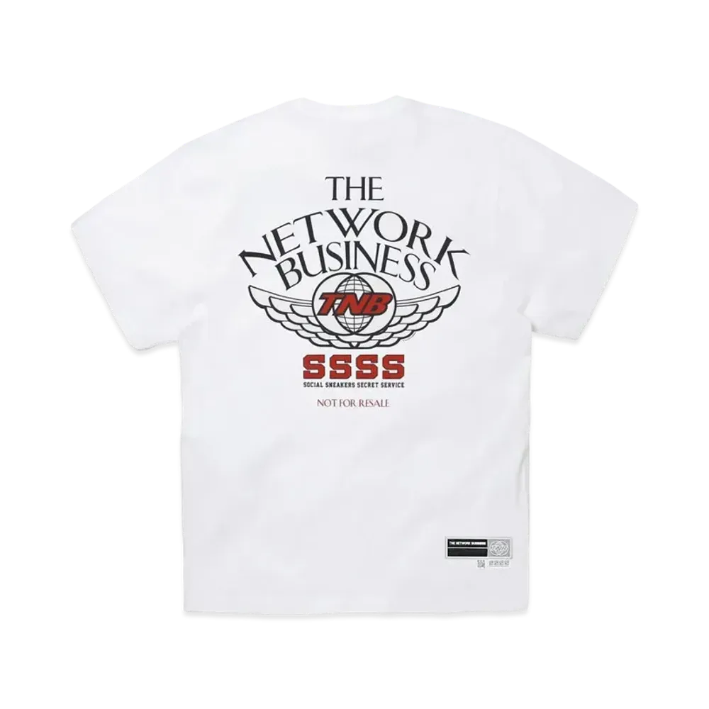 THE NETWORK BUSINESS WING T-shirt "White × Red" TNBC015-0019
