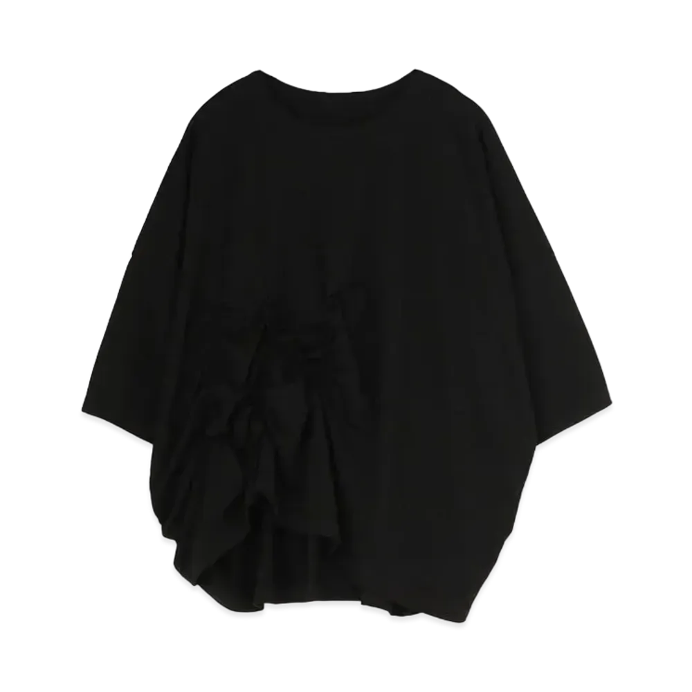 Yohji Yamamoto Y's PLAIN STITCH Y's SHIRRING BIG T "Black"