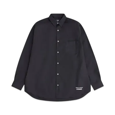 COMME des GARCONS HOMME Cotton Broad Shirts "Black"