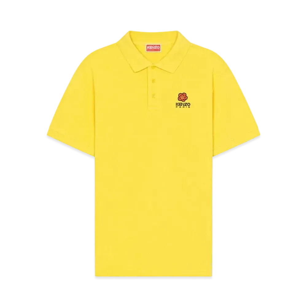 KENZO 'BOKE FLOWER' Crest Polo-shirt "Golden Yellow"