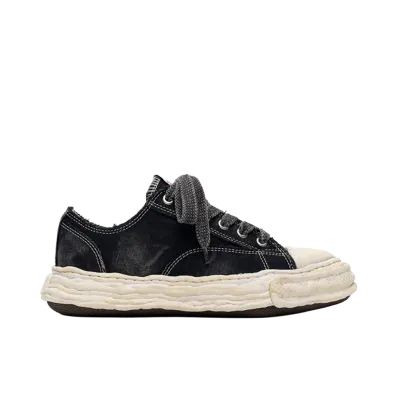 Maison MIHARA YASUHIRO PETERSON 23 OG Sole Bleached Canvas Low-top Sneakers "Black"