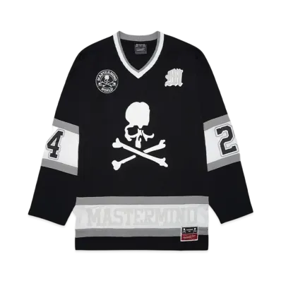 MASTERMIND x Mitchell&Ness HOCKEY JERSEY "BLACK/WHITE"