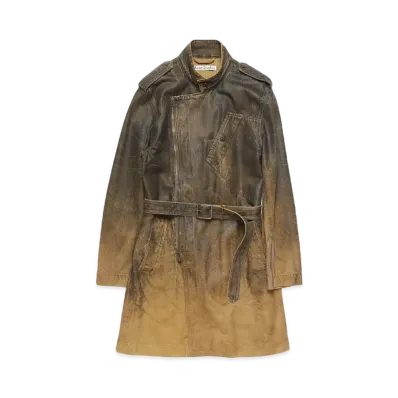 Acne Studios Belted Denim Coat "Black/Yellow"