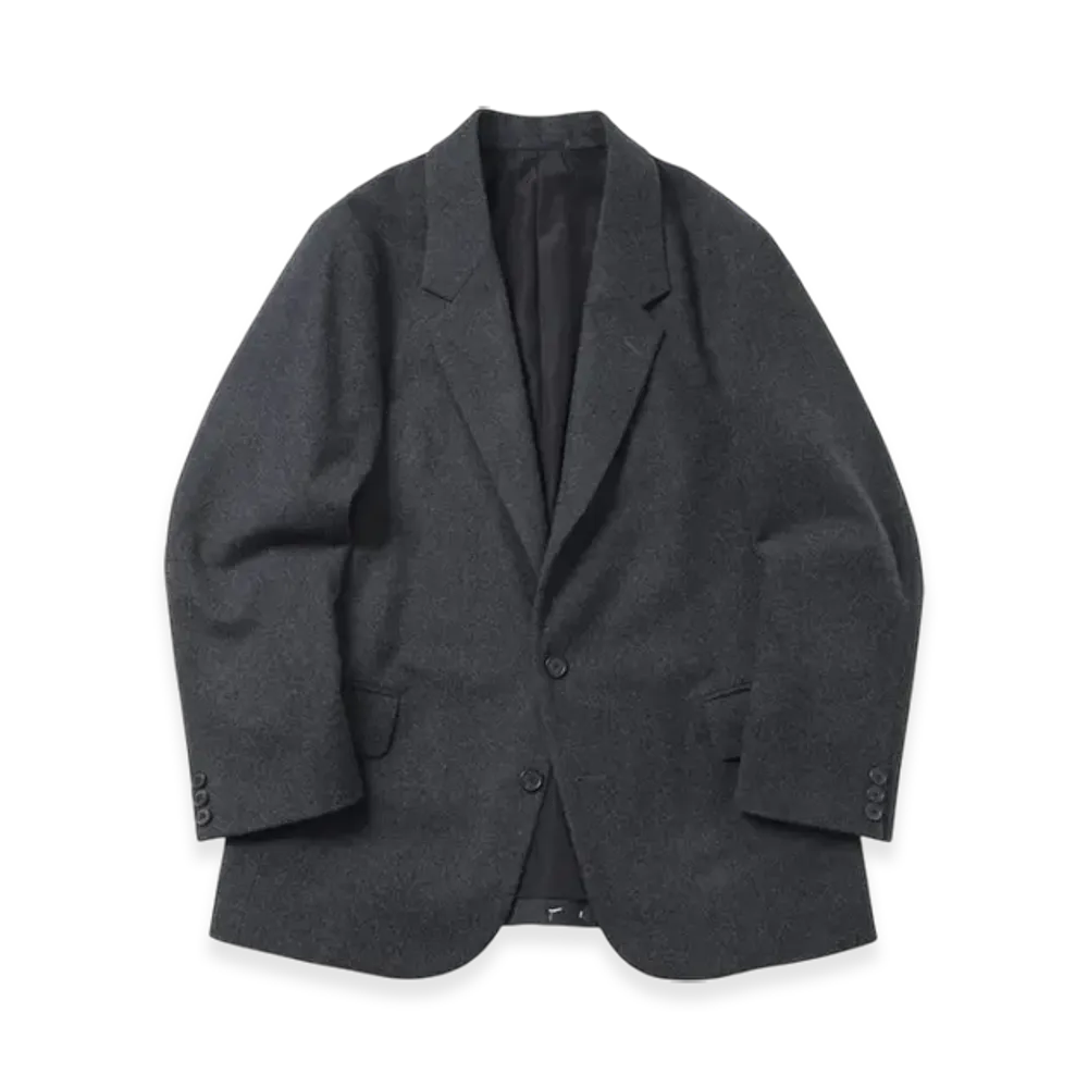 A.PRESSE Wool Flannel Jacket "Charcoal"