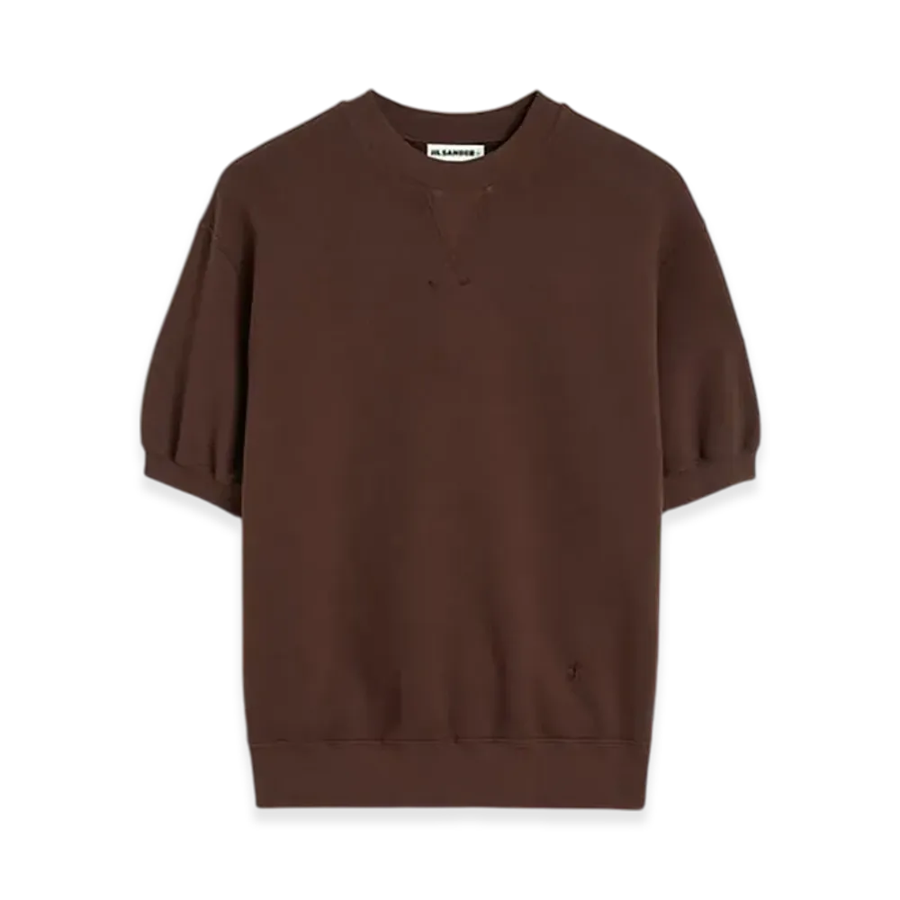 Jil Sander Cotton Terry Crew-Neck T-Shirt "Plum"
