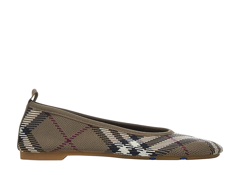 Burberry Women's Baby Check Ballerinas "Beige"