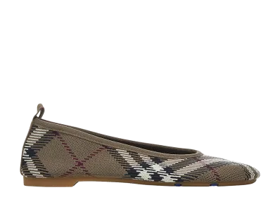 Burberry Women's Baby Check Ballerinas "Beige"