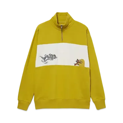 graniph x Tom and Jerry Chase 2 Fleece Half Zip Sweat "Mustard"