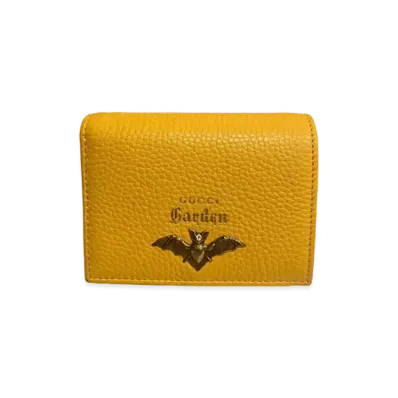 GUCCI Garden Compact Wallet "Yellow"