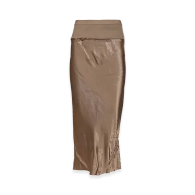 Rick Owens Women's Knee Bias Midi Skirt "Beige"