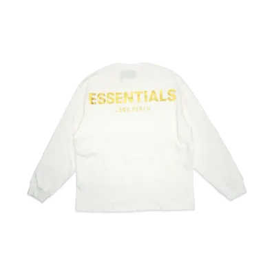 FEAR OF GOD Essentials Long Beach 3M Long Sleeve Boxy T-Shirt "White"