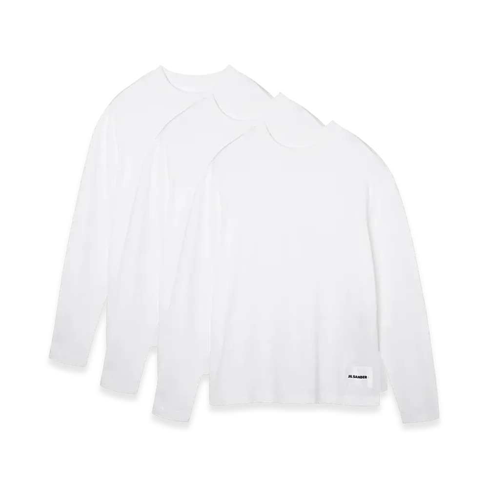 Jil Sander Crew Neck Cut And Sew "White"
