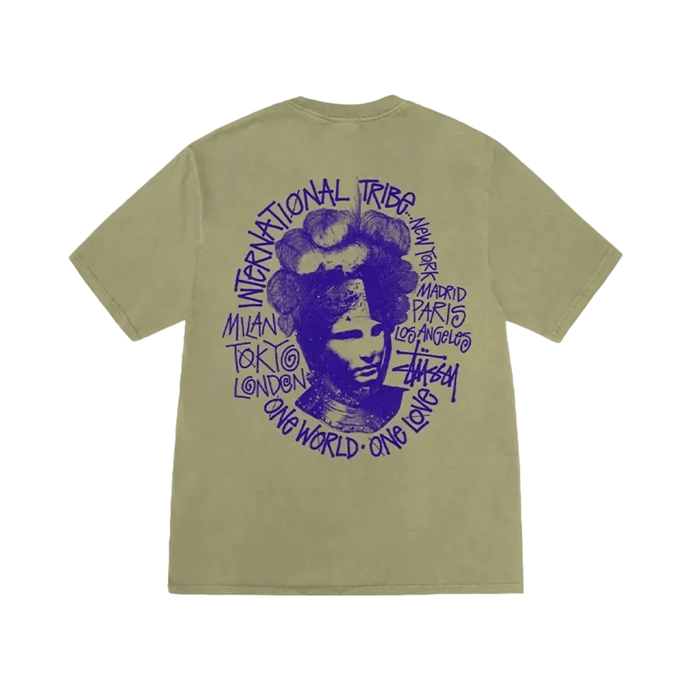 ステューシー キャメロット Tシャツ ピグメント ダイド "オリーブ"