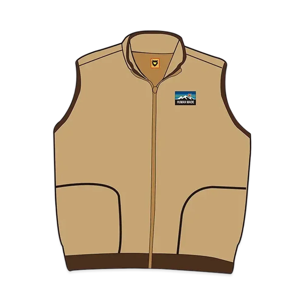 HUMAN MADE FLEECE DUCK VESTS "Tan"