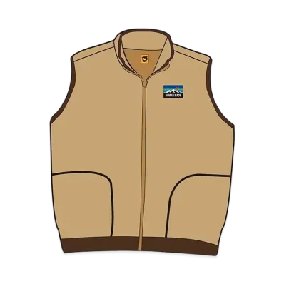 HUMAN MADE FLEECE DUCK VESTS "Tan"