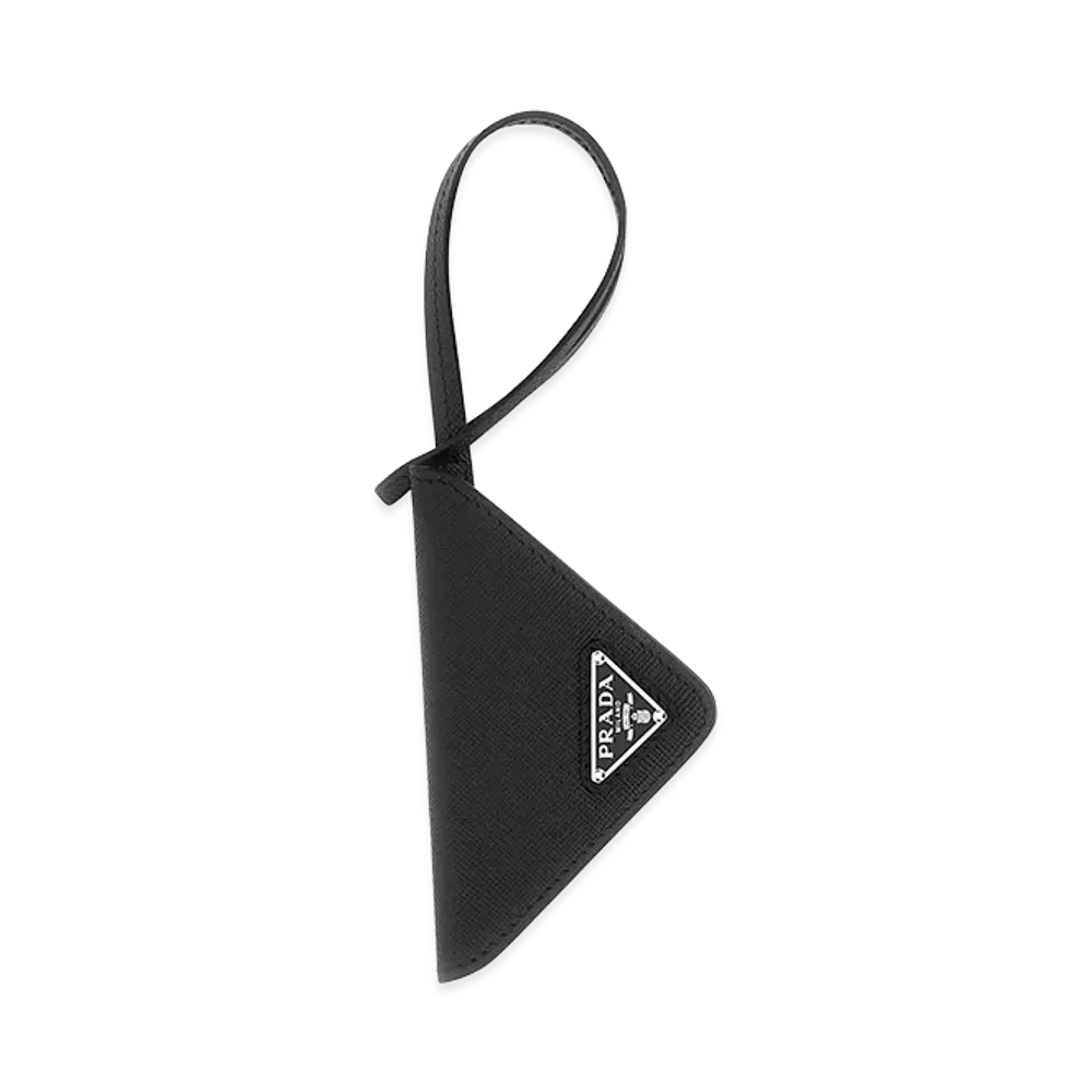 PRADA Leather Name Tag "Black"