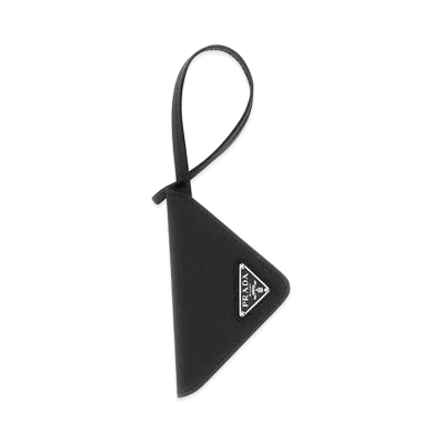 PRADA Leather Name Tag "Black"