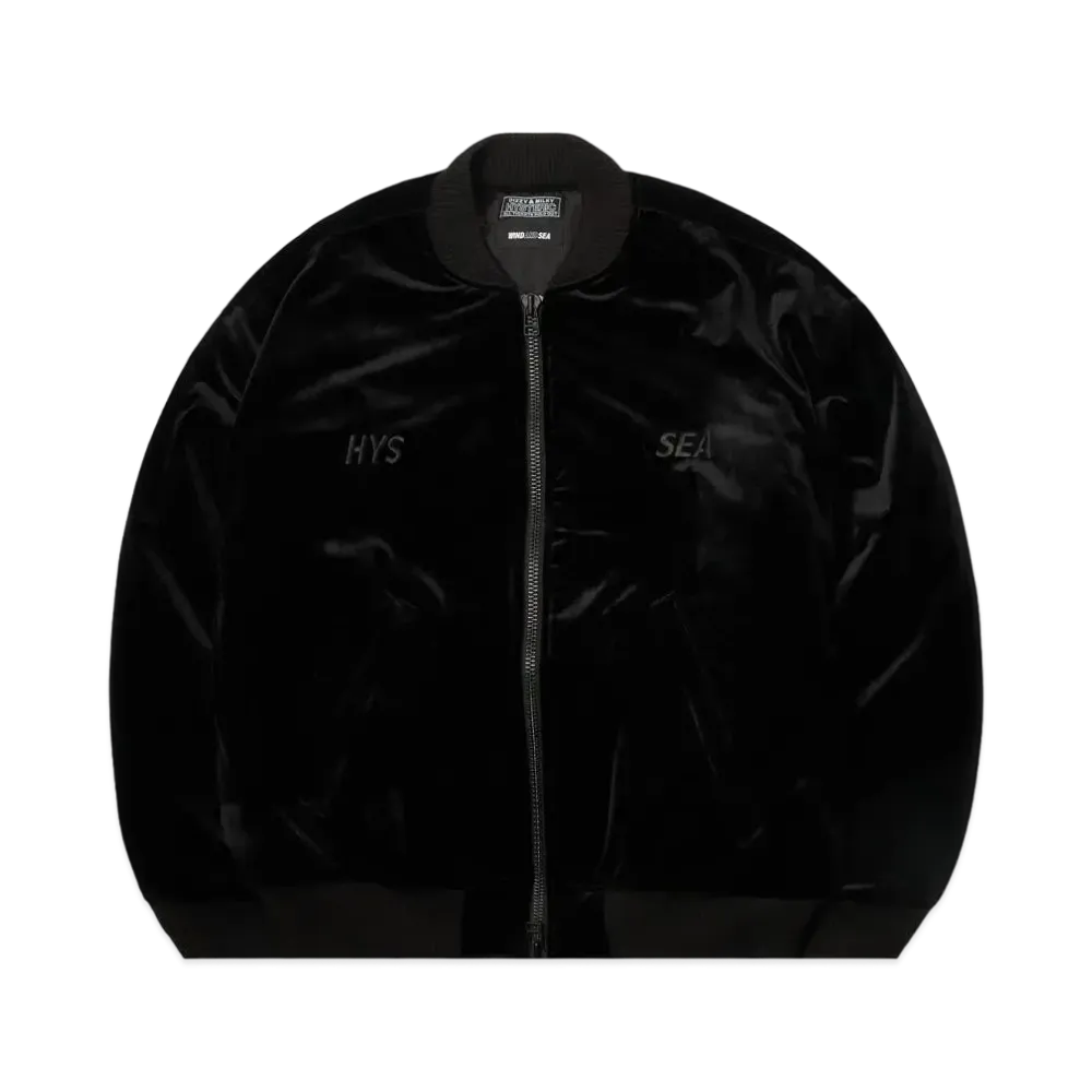 WIND AND SEA x HYSTERIC GLAMOUR Bomber Jacket "Black"