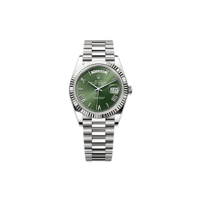 ROLEX Day-Date 40mm White Gold 228239 "Olive Green"