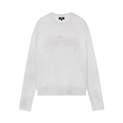 Stussy Loose Knit Logo Sweater "Bone"