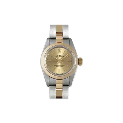ROLEX Oyster Perpetual "Champagne/Stainless Steel/Yellow Gold"