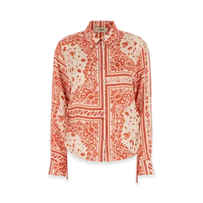 FENDI Women's Silk Shirt "Red"