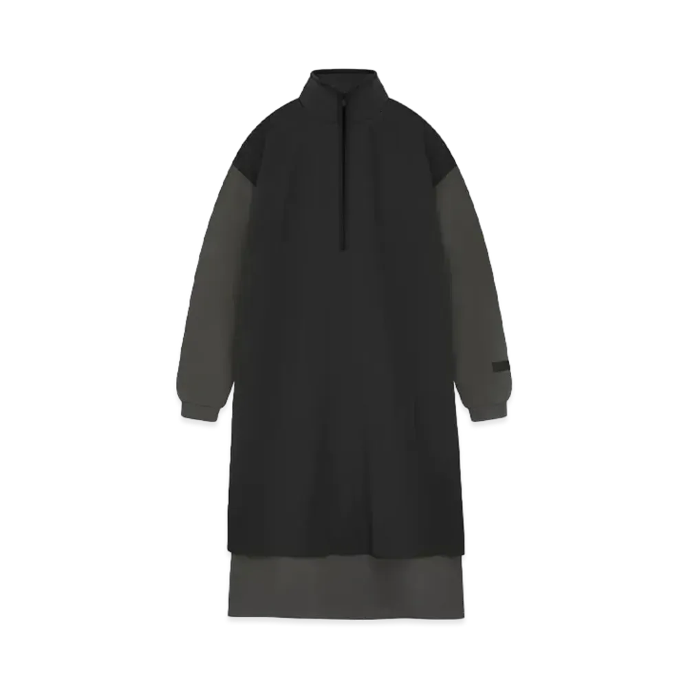 FEAR OF GOD ESSENTIALS Women's Nylon Fleece Mockneck Sweater Dress "Ink/ Jet Black"