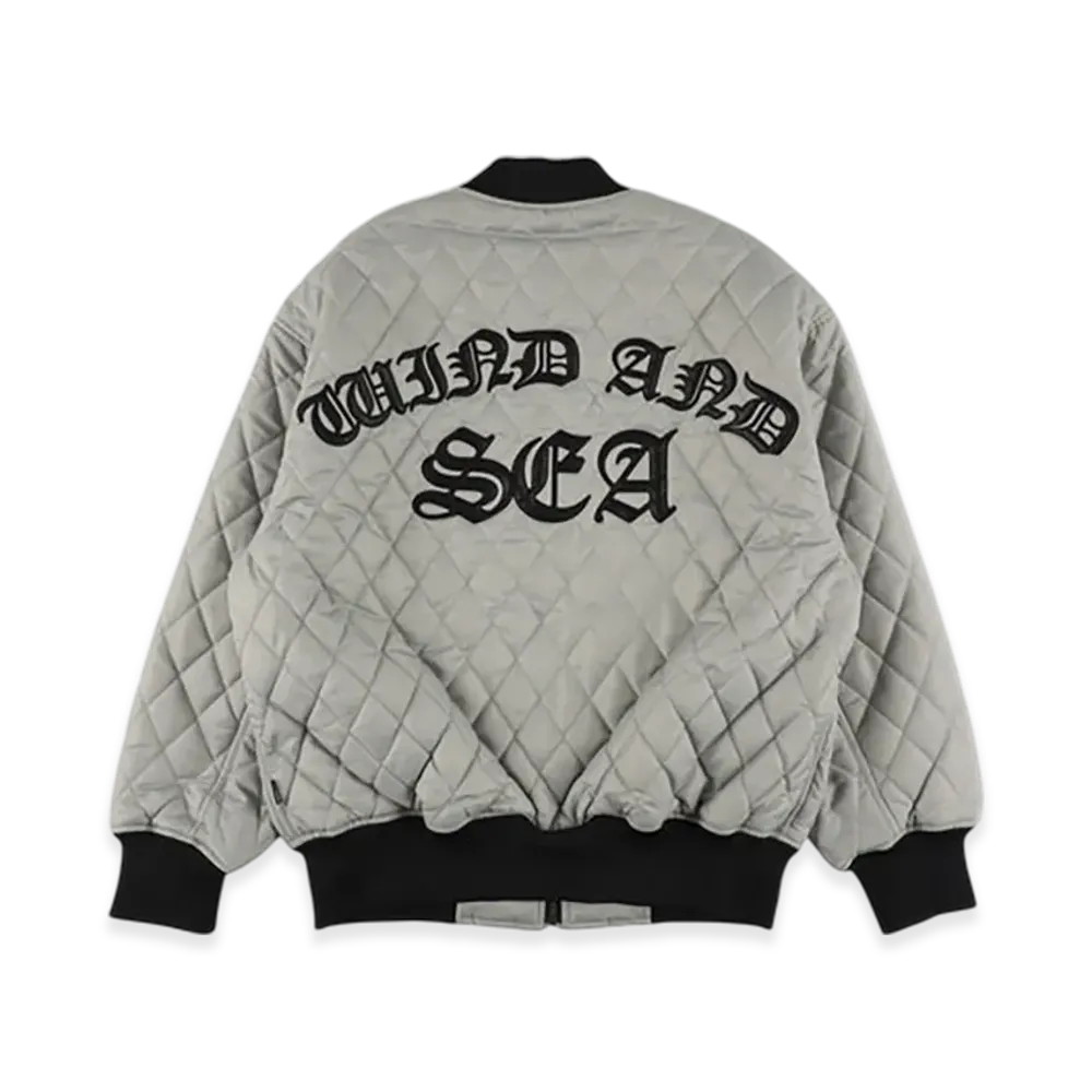 WIND AND SEA Quilting MA-1 Jacket "Light Gray"