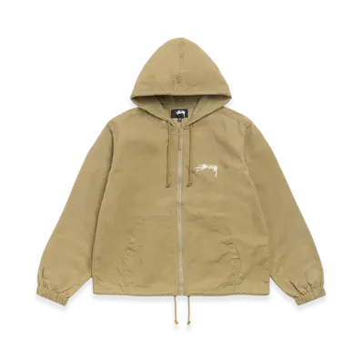Stussy Waxed Cotton Beach Shell "Olive"