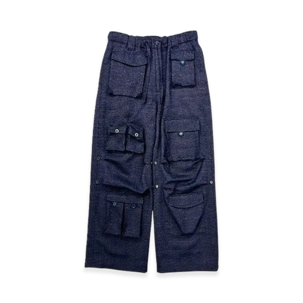 DAIRIKU Tweed PKT Cargo Pants "Lame Navy"
