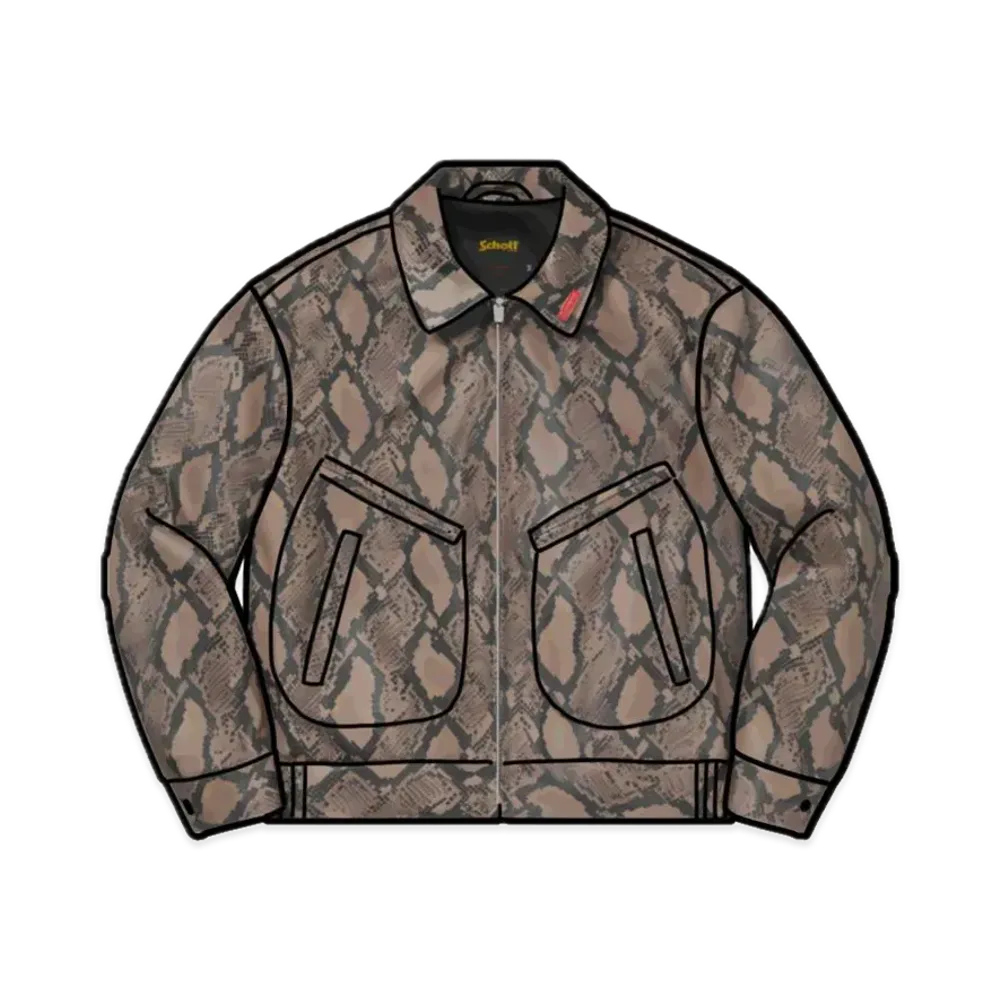Supreme x Schott Leather Work Jacket "Snake"