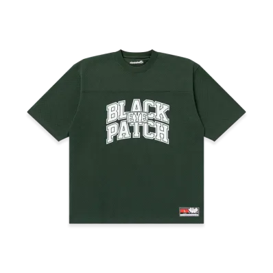 BlackEyePatch Block College Crewneck Hockey Shirt "Green"