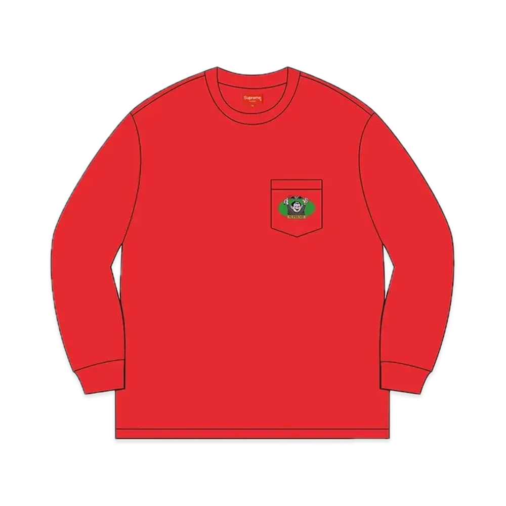 Supreme Vampire Boy L/S Pocket Tee "Red"