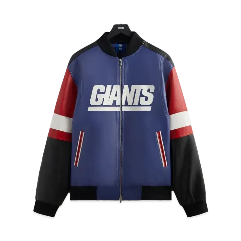 Kith x the NFL: Giants Leather Jacket "Current"