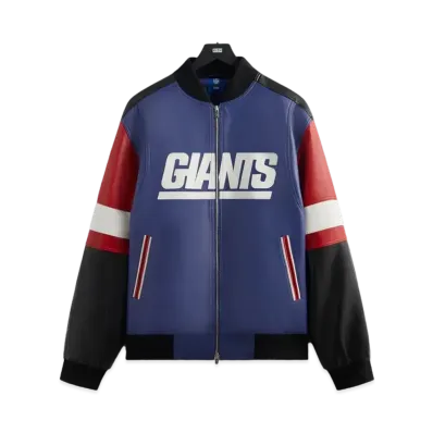 Kith x the NFL: Giants Leather Jacket "Current"