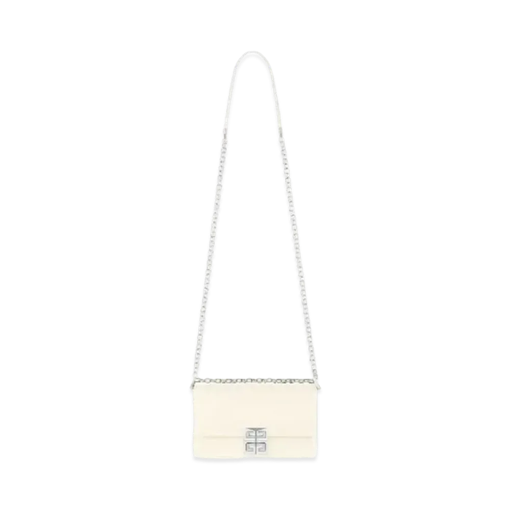 GIVENCHY Small 4G Bag in Box Leather with Chain "Ivory"