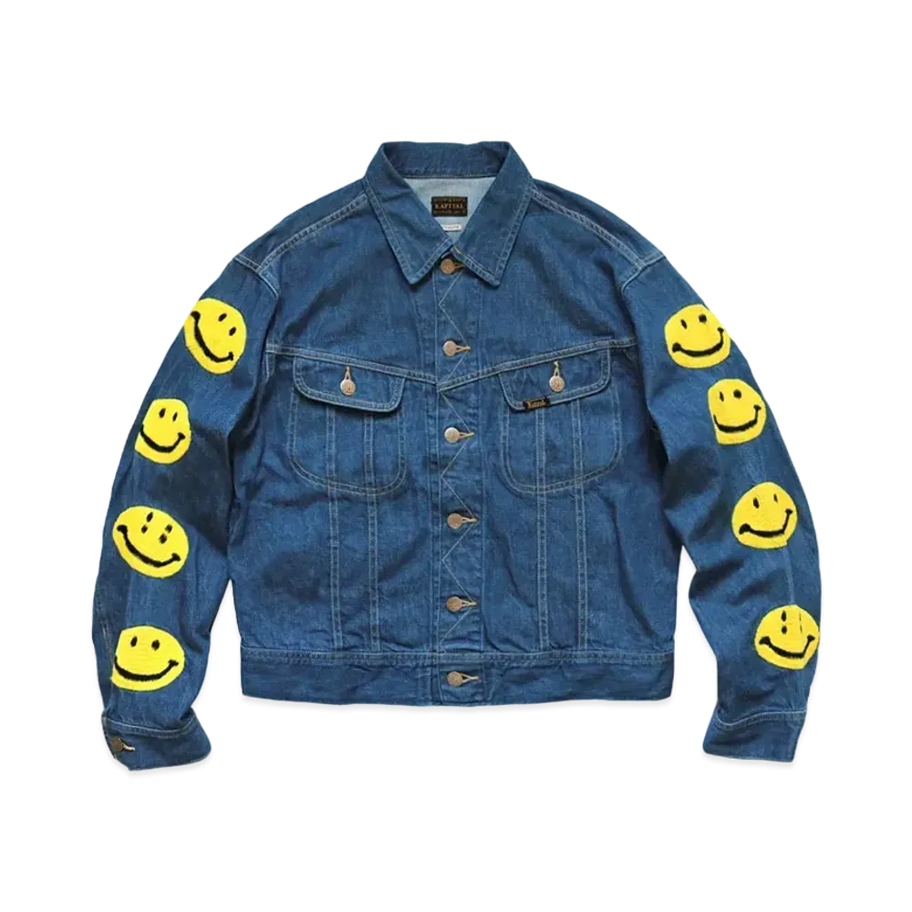 KAPITAL 11.5OZ DENIM WESTERNER (HAPPY'S EMBROIDERY) "Indigo"