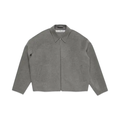 Acne Studios Wool Zipper Jacket "Grey Melange"