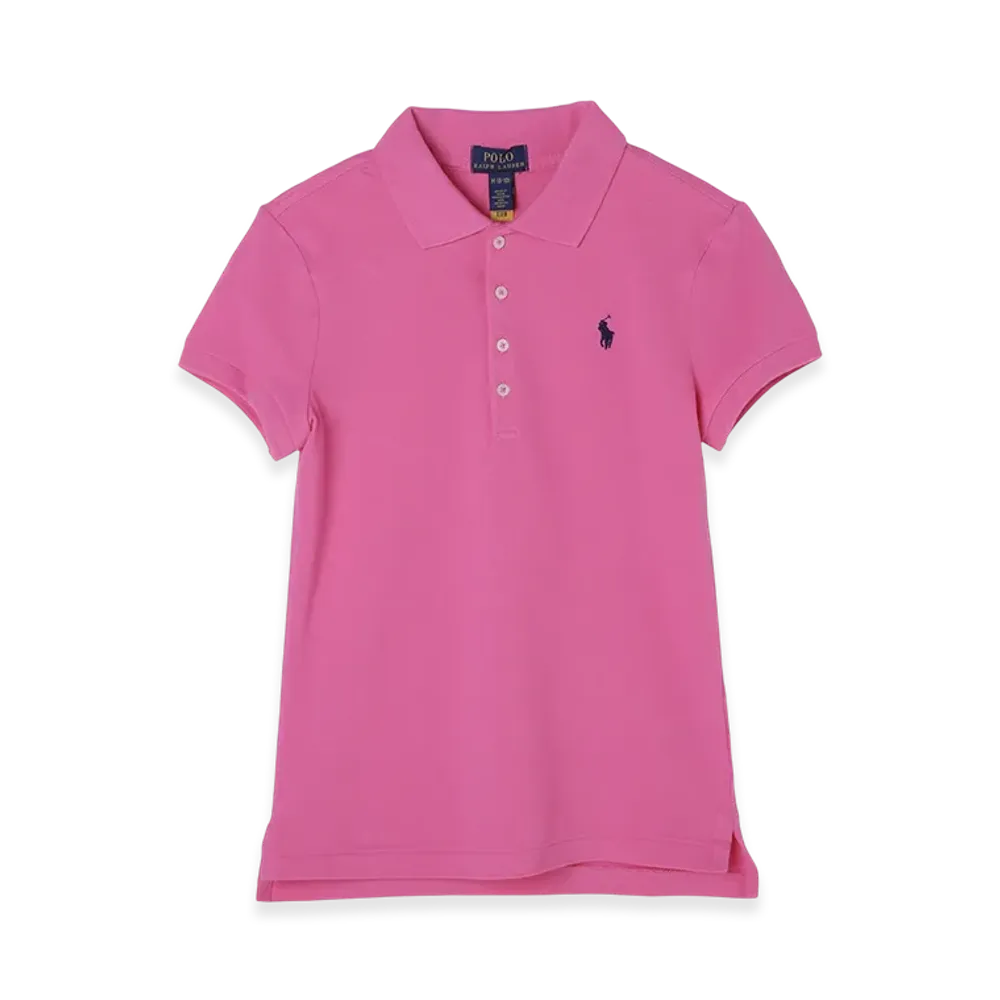 Polo Ralph Lauren Short-Sleeve Stretch Mesh Polo Shirt "Bajapink"