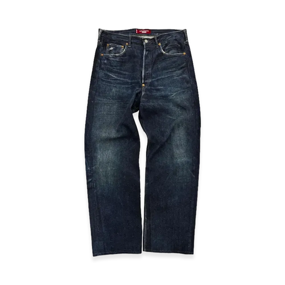 eYe JUNYA WATANABE MAN x Levi's x BerBerJin 501XX 1942 Jeans Transfer Printed Pants "Indigo"