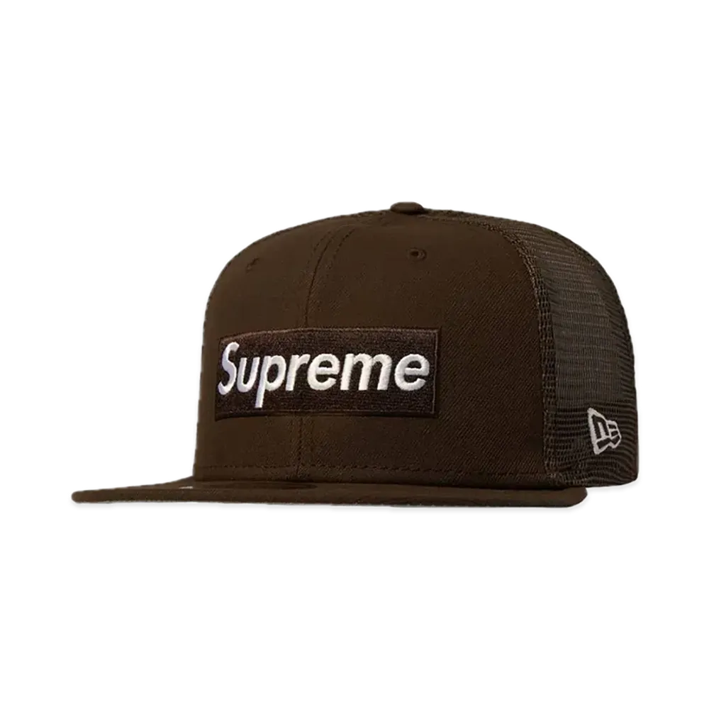 Supreme Box Logo Mesh Back New Era "Brown" (22SS)